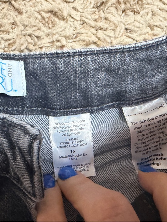 Pants - Gray Denim Jeans with Faded Finish